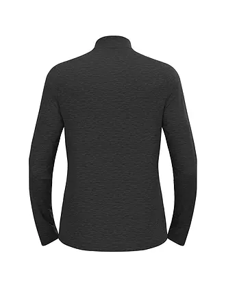 ODLO | Camiseta interior con cremallera para hombre Essentials Ceramiwarm | schwarz
